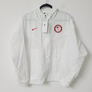 Nike Womens Olympic Team USA Jacket DQ5391-121 Size XL White